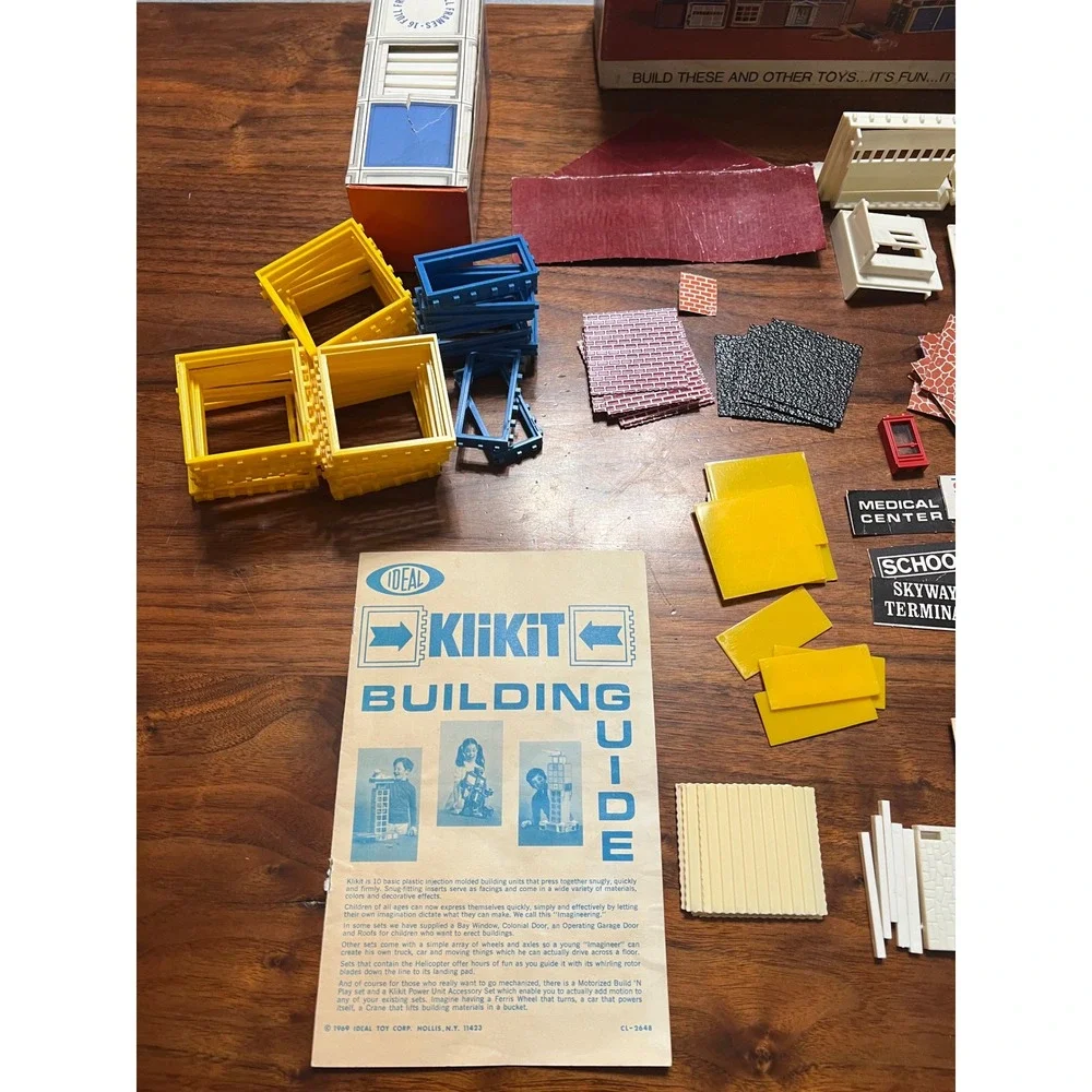 Ideal KliKit Basic Build n‎ Play Set Building Toy Vintage 1960s